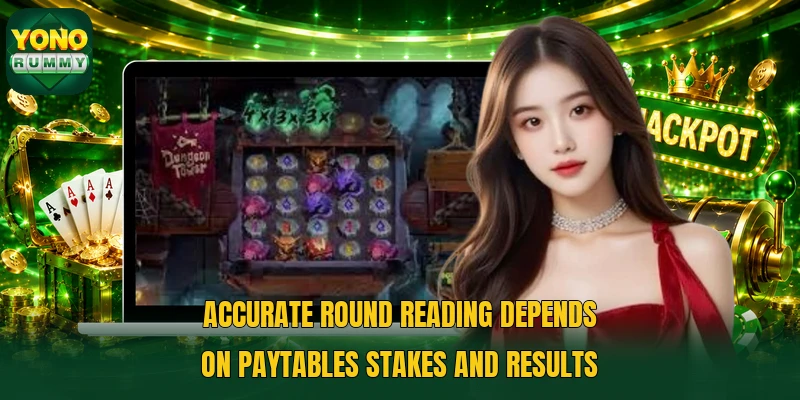 Accurate round reading depends on paytables stakes and results Accurate round reading depends on paytables stakes and results