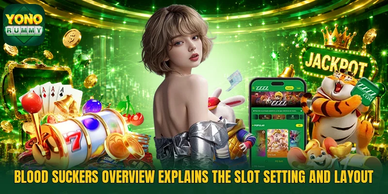 Blood Suckers overview explains the slot setting and layout