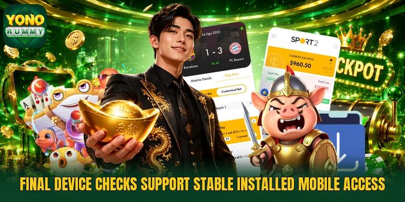 Final device checks support stable installed mobile access