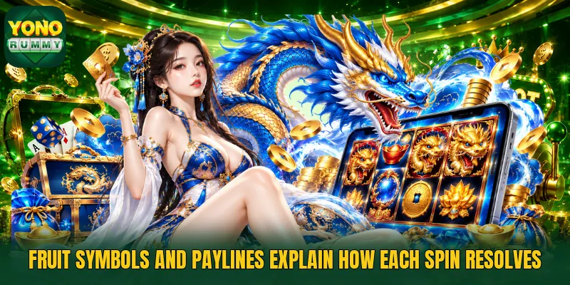 Fruit symbols and paylines explain how each spin resolves Fruit symbols and paylines explain how each spin resolves