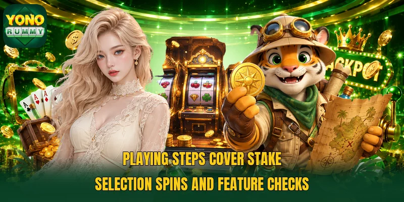 Playing steps cover stake selection spins and feature checks Playing steps cover stake selection spins and feature checks