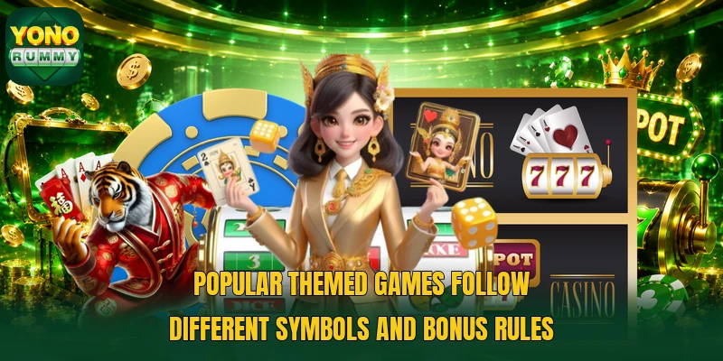 Popular themed games follow different symbols and bonus rules Popular themed games follow different symbols and bonus rules