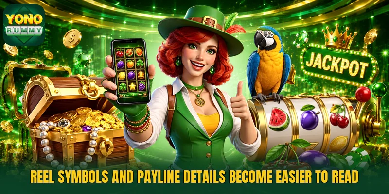 Reel symbols and payline details become easier to read Reel symbols and payline details become easier to read