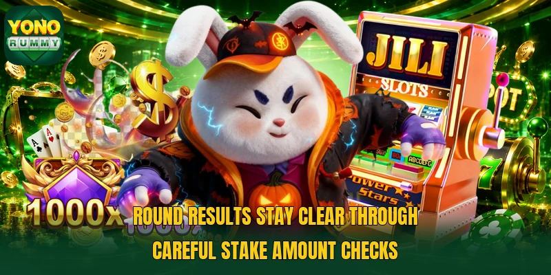 Round results stay clear through careful stake amount checks Round results stay clear through careful stake amount checks