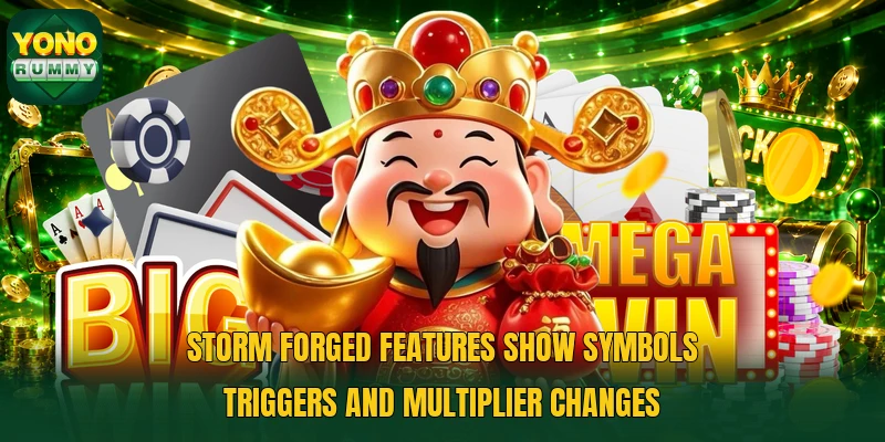 Storm Forged features show symbols triggers and multiplier changes Storm Forged features show symbols triggers and multiplier changes