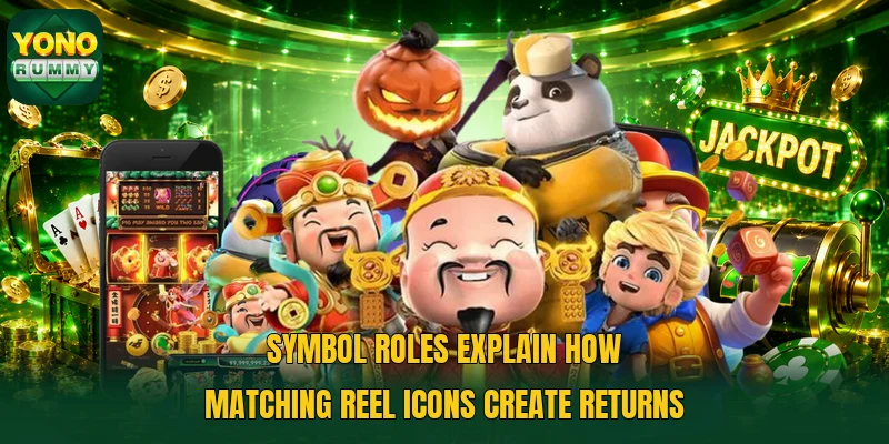 Symbol roles explain how matching reel icons create returns Symbol roles explain how matching reel icons create returns