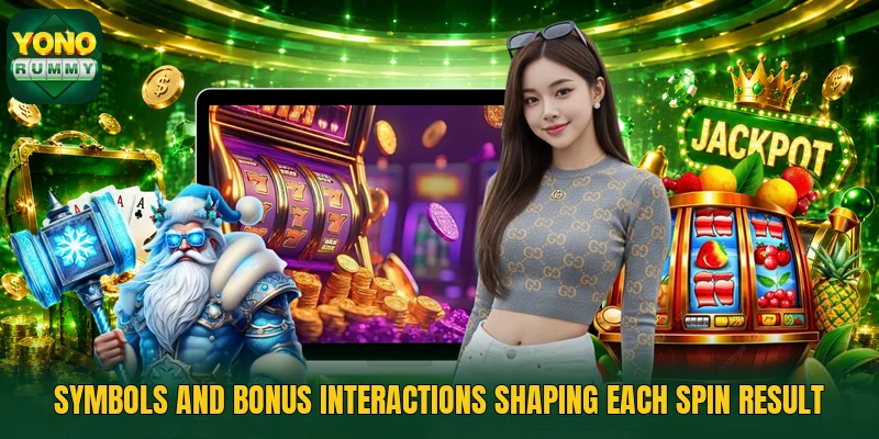 Symbols and bonus interactions shaping each spin result