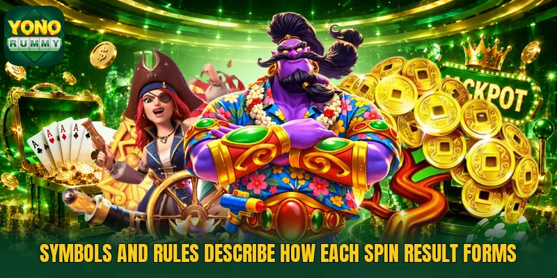 Symbols and rules describe how each spin result forms Symbols and rules describe how each spin result forms